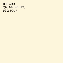 #FEF5DD - Egg Sour Color Image